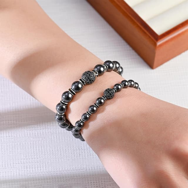 Thumbnail 3 de Apocalyptic-K Magnetic Hematite Bracelet 8mm