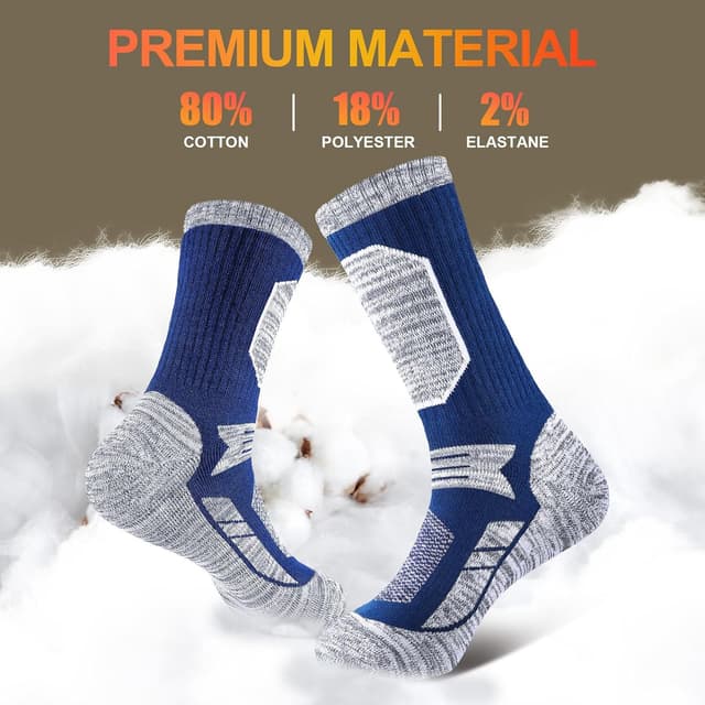 Detalle 2 de Niofind men’s hiking boot socks, 5 pairs