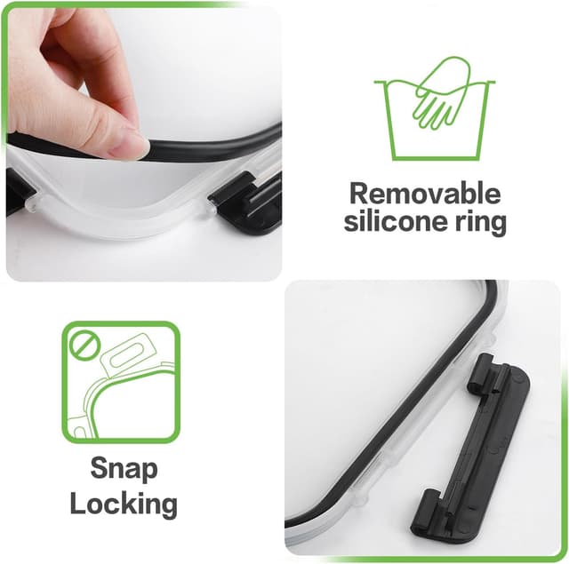 Thumbnail 3 de HOMBERKING 10 Pack Glass Meal Prep Containers 36oz/14oz 🍱