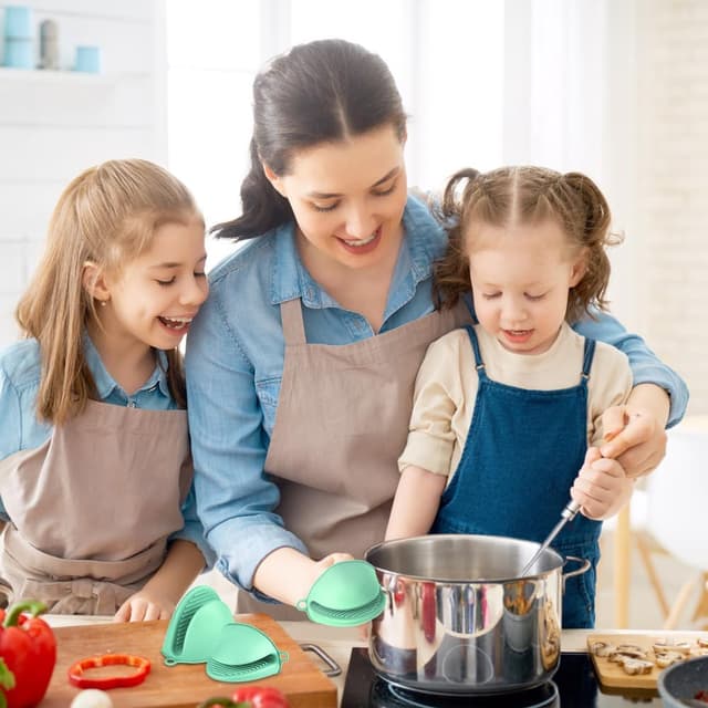 Thumbnail 4 de AUAUY Mini Manoplas de Silicona Resistentes al Calor 🌟