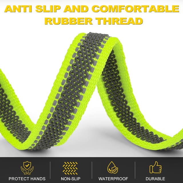 Detalle de X XBEN reflective dog lead with soft padded handle (20mm–1.5m), green