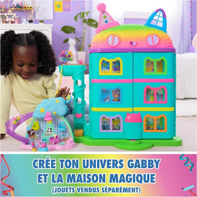 Detalle de Gabby et la Maison Magique – Gabby Dollhouse : Nurserie Chatons (17 éléments, 4 figurines)