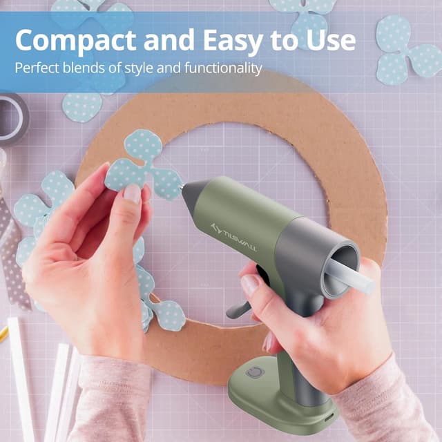 Thumbnail 6 de Tilswall 4V Cordless Hot Glue Gun Kit (USB-C Rechargeable) with 20 x 7x140mm Glue Sticks