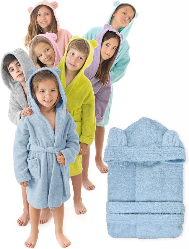 Thumbnail 6 de LEBENGOOD Albornoz infantil 100% algodón 1–12 años