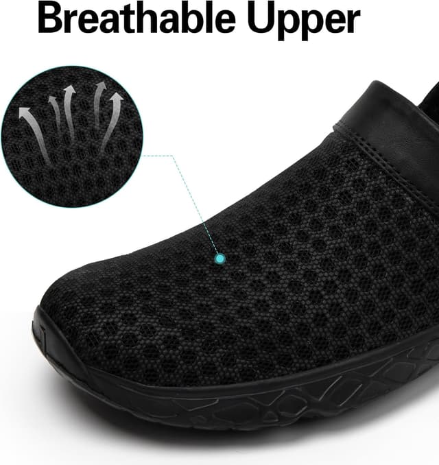 Detalle de SAGUARO Unisex Clogs Hausschuhe, schwarz