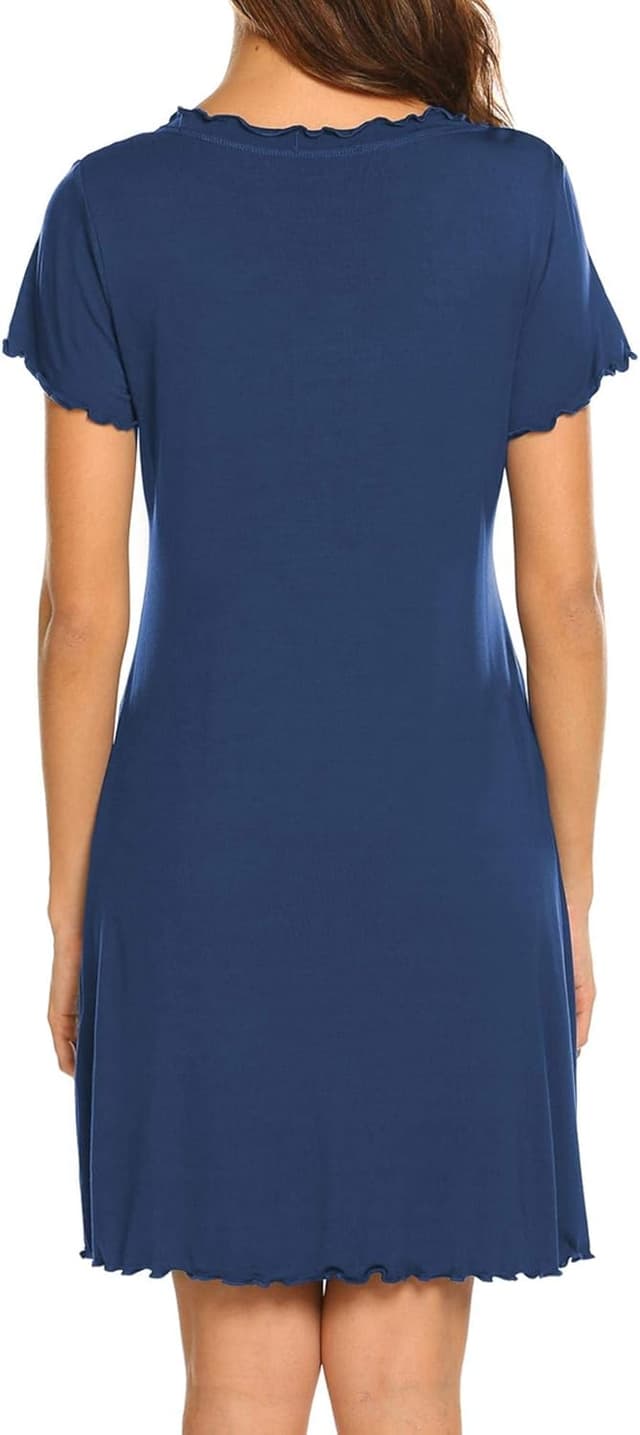 Thumbnail 4 de Ekouaer Chemise de Nuit à Volants courte