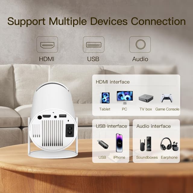 Thumbnail 6 de Mini Projector with WiFi 6 and Bluetooth