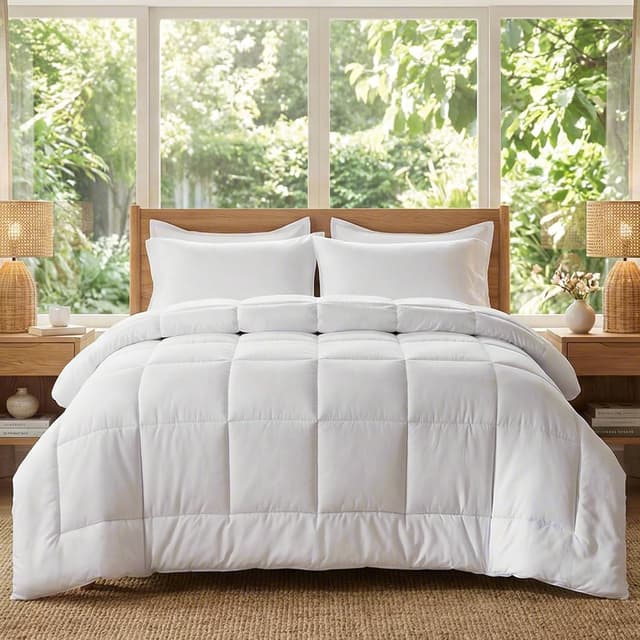 Detalle de VIVA FINO Couette 4 saisons 200x200 cm 300 GSM en microfibre respirante, hypoallergénique