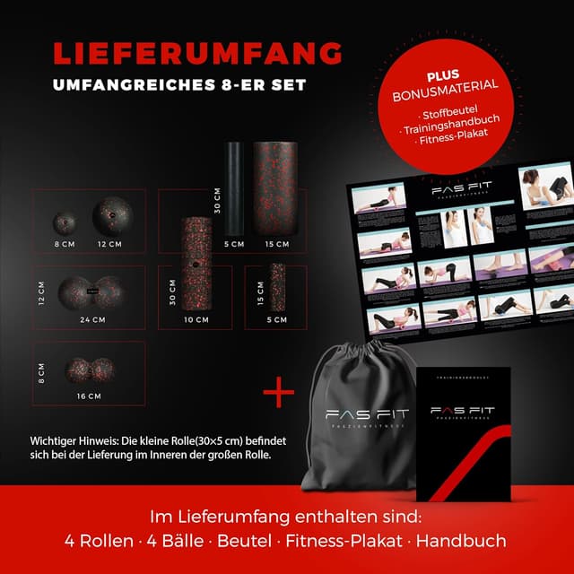 Thumbnail 1 de Fas Fit Faszienrolle 30x15 cm 🧘