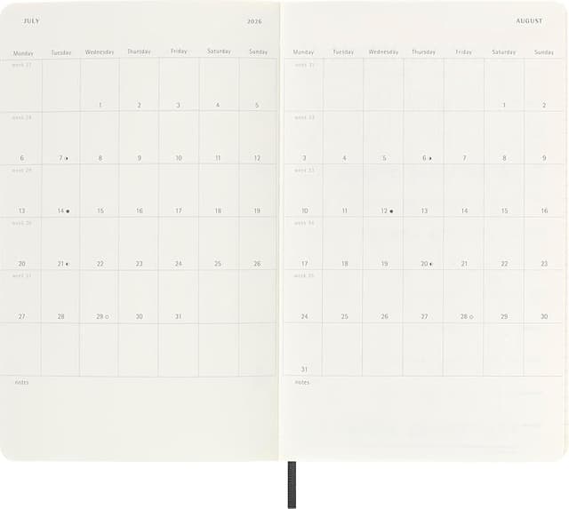 Detalle 2 de Moleskine Weekly Planner 2025-2026 Agenda semanal 18 meses 13 x 21 cm