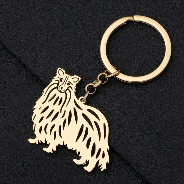 Detalle de YAYAKO stainless steel dog keychain wallet keyring (car keys, dog lovers gifts)