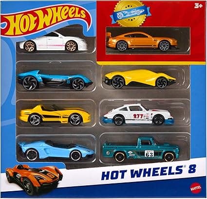 Detalle de Hot Wheels 8 Coches y Camiones Juguete Escala 1:64