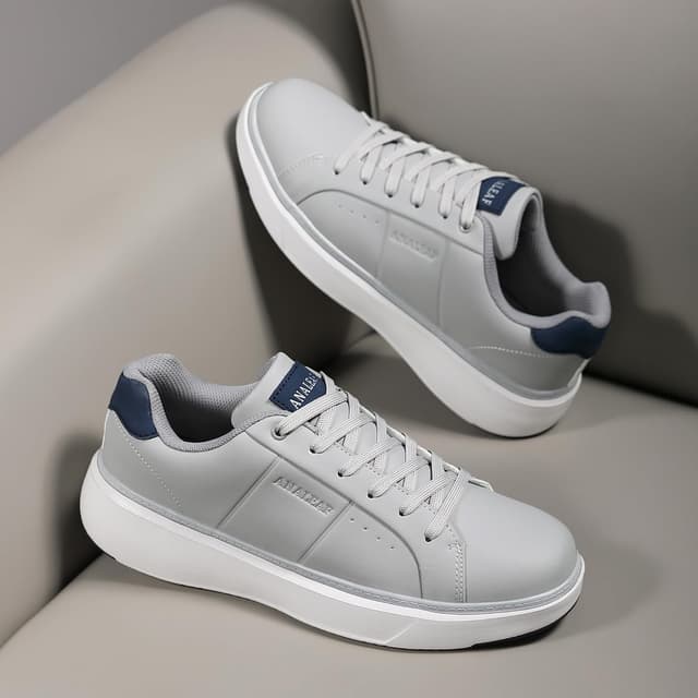 Detalle de ANALEAF Mens Fashion Trainers Casual Sneakers – lightweight everyday business shoes