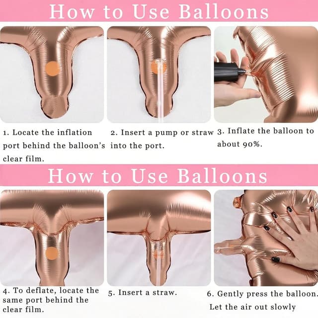 Thumbnail 3 de Joybble 50th Rose Gold Birthday Balloons