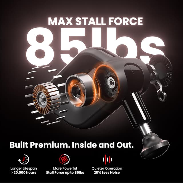 Detalle de Bob and Brad D6 Ultra Massage Gun with Infrared Heating Head (OLED display, 16mm amplitude)