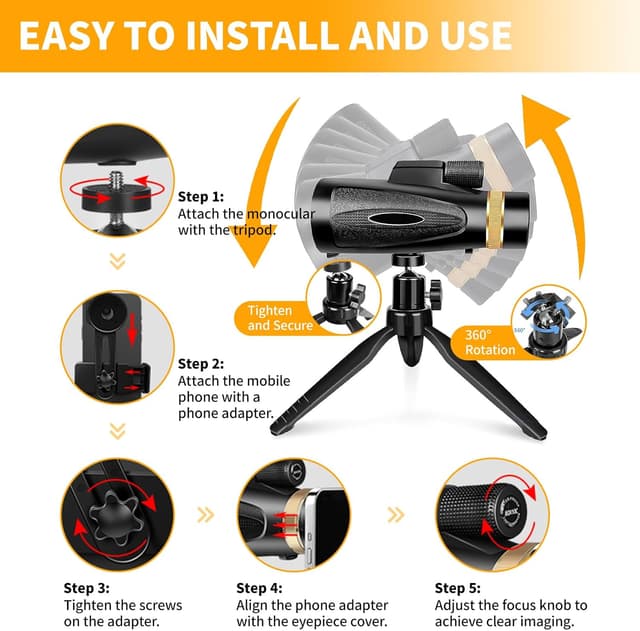 Thumbnail 5 de KTBDING 80x100 Monocular Telescope HD