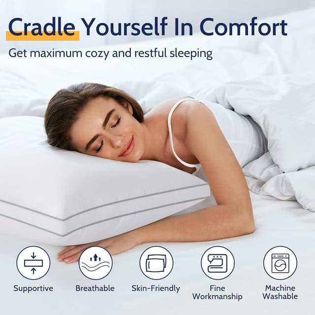 Thumbnail 4 de ROUMEA Queen Size Pillows Set of 2