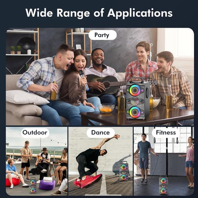 Thumbnail 5 de Portable Bluetooth Speakers 60W Powerful Party Boombox