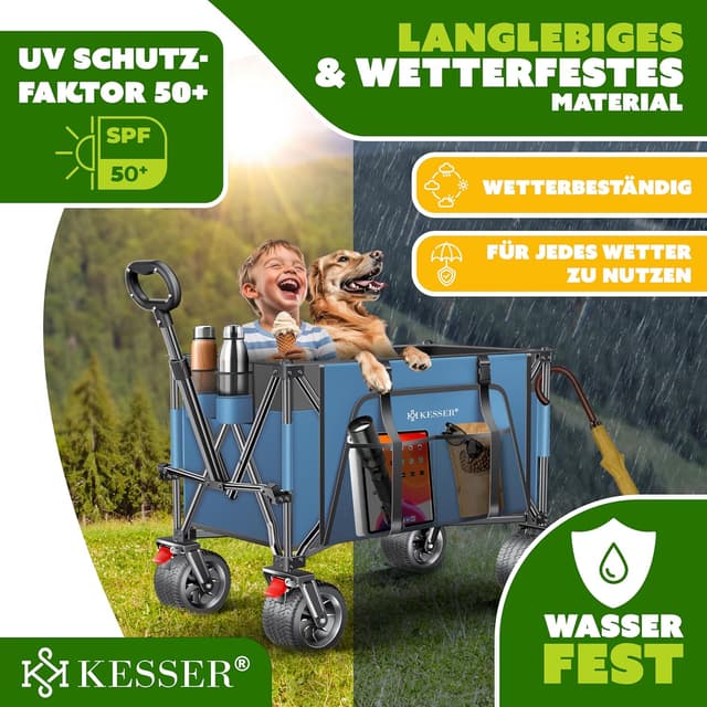 Thumbnail 6 de KESSER® Carro de Mano GTR9000🛻 200kg, Plegable, Ruedas 360°