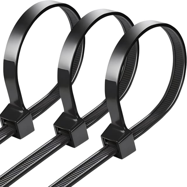 Detalle de Hosuni Fascette in plastica nere in nylon PA6.6 500×8 mm (100 pezzi) per cablaggi e gestione cavi