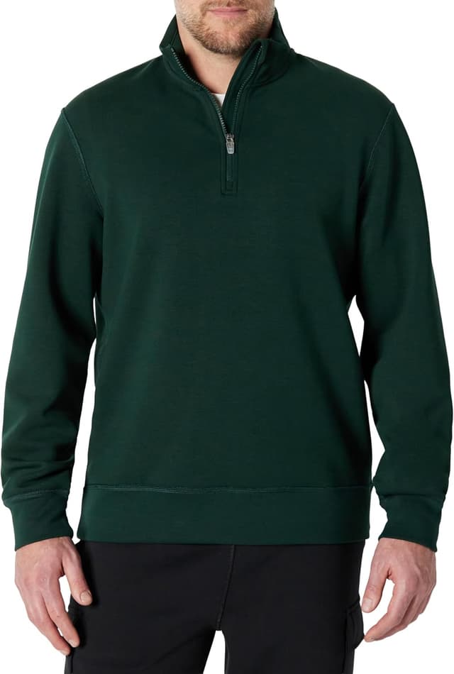 Detalle de Amazon Essentials Men’s Active Sweat Relaxed-Fit Quarter Zip Pullover Sweatshirt