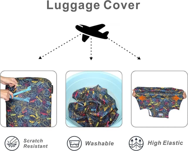 Thumbnail 3 de Explore Land Travel Luggage Cover 18-32 Inch