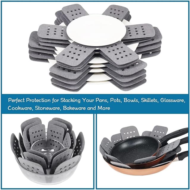 Thumbnail 1 de Pan Protectors Set of 12 with 3 Sizes - Gray ⌛