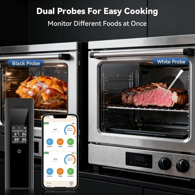 Detalle 2 de Smart Wireless Meat Thermometer 2 Probes 🍖