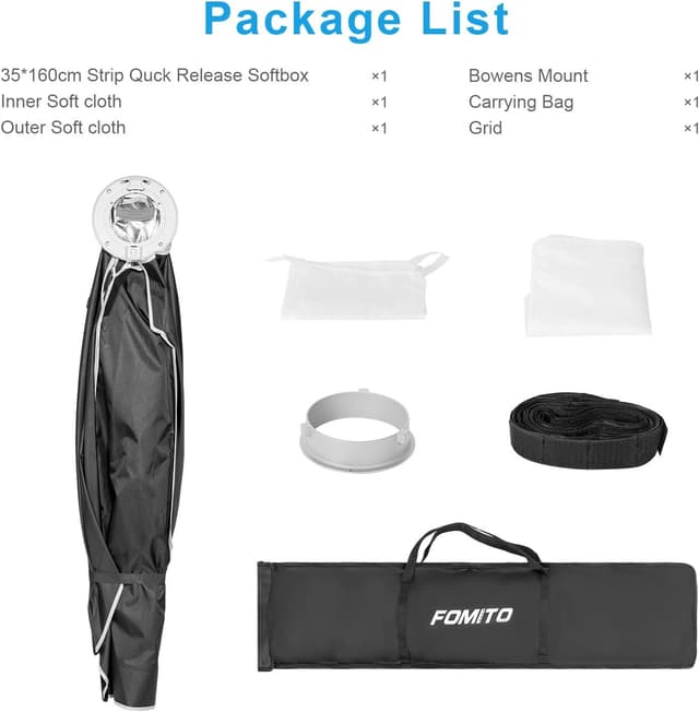 Thumbnail 6 de FOMITO QS35160 softbox strip 35 x 160cm