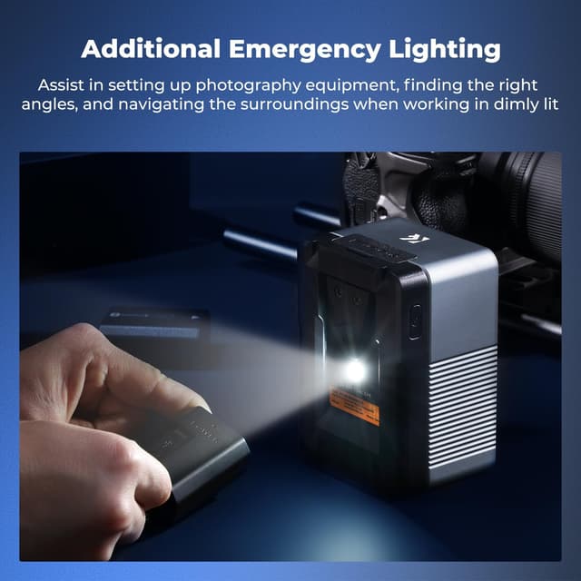 Detalle 2 de K&F CONCEPT KF-V99 Pro Mini V-Mount Battery with PD 100W USB-C Fast Charging (99Wh/6700mAh)