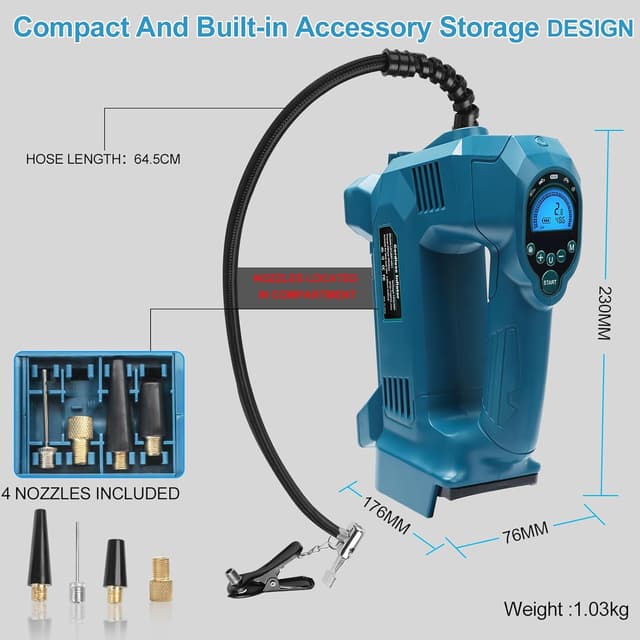 Thumbnail 2 de Powarobor 18V Akku Kompressor 150PSI