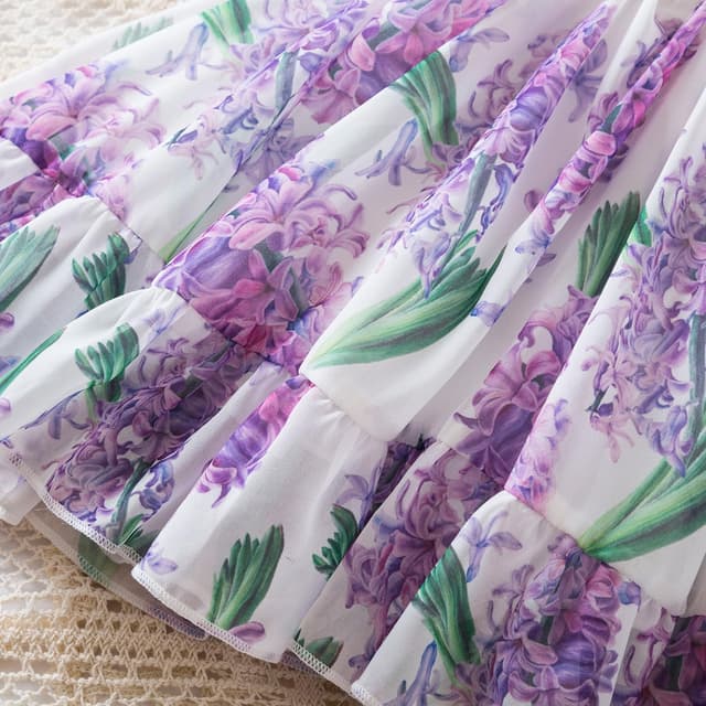 Detalle de Girls floral off-shoulder dress, 1-6 years