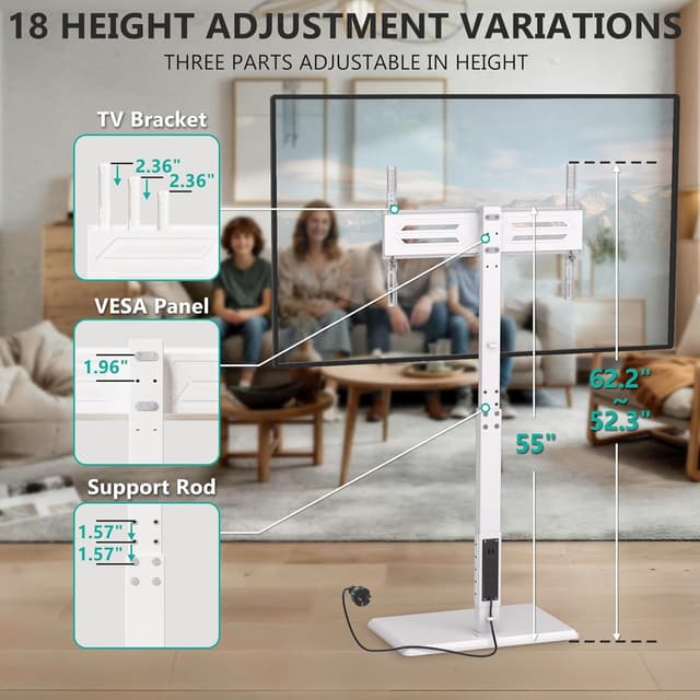 Thumbnail 4 de WALI TVDVD-7PW Floor TV Stand 110 lbs