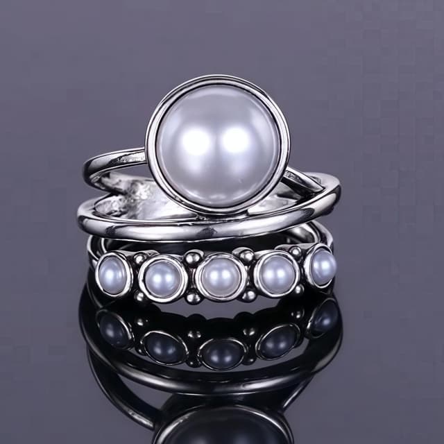 Thumbnail 3 de Generic Vintage Damenring mit Perlen