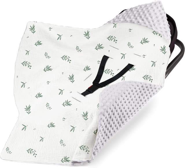 Thumbnail 6 de Bearmoss Einschlagdecke Babyschale 90x90 Grün