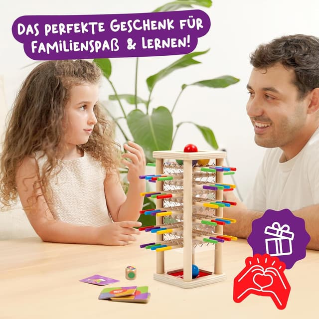 Detalle 1 de BALLFALL Montessori Geschicklichkeitsspiel ab 3 Jahren