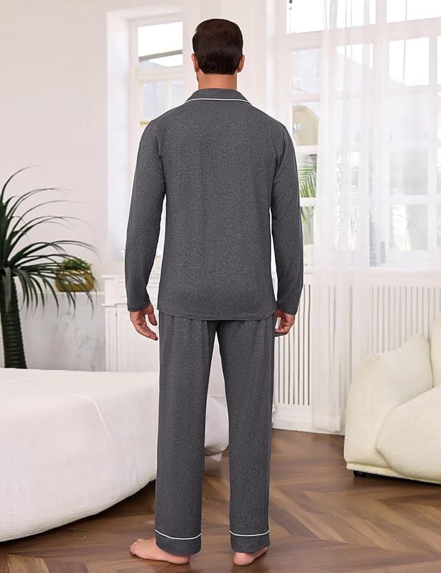 Thumbnail 3 de Bresdk Pigiama Uomo Cotone Lungo Invernale