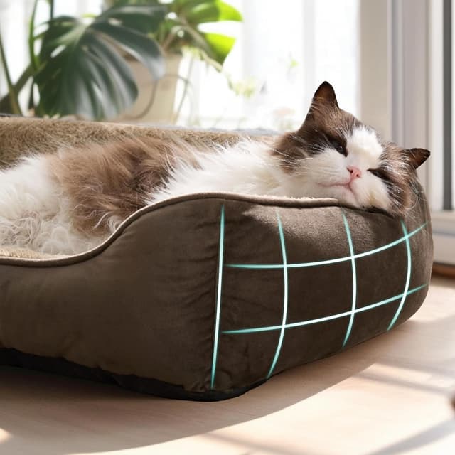 Detalle de Bedsure Katzenbett waschbar 51x41 cm