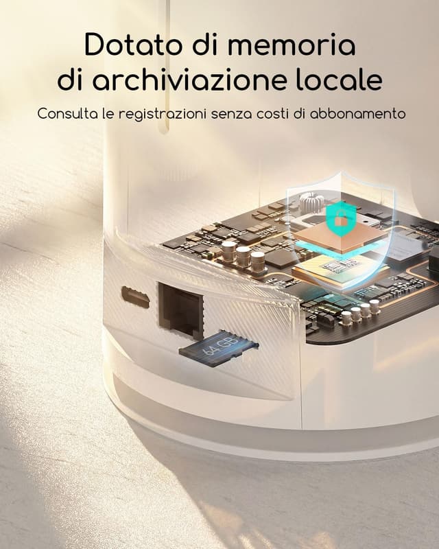 Detalle de COOAU 4MP Kit Telecamera Wi‑Fi esterna con pannello solare, 2 telecamere e scheda 64GB