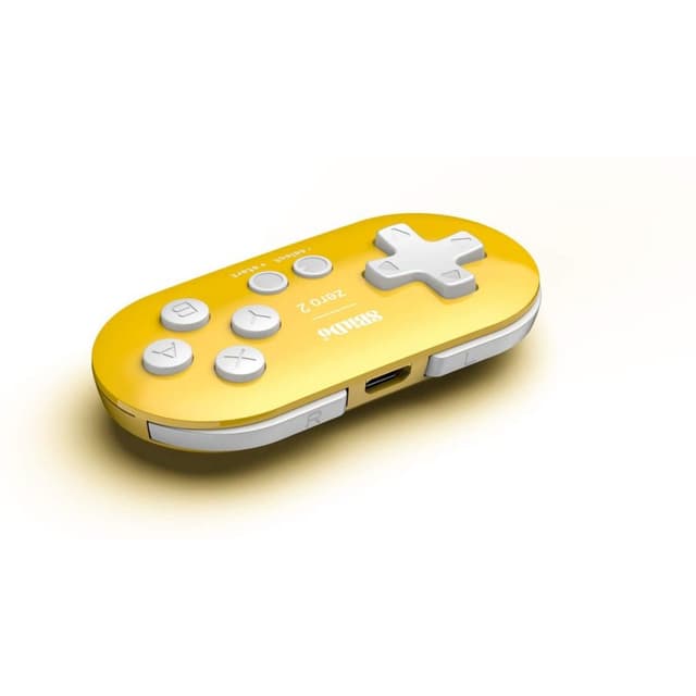 Detalle de 8BitDo Zero 2 Yellow Edition — mando compacto para Switch/PC