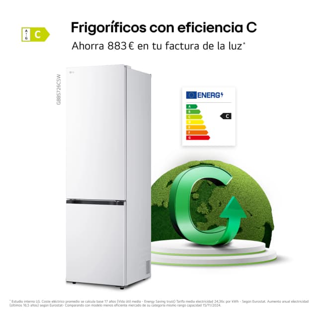 Thumbnail 4 de LG GBBS726CSW Frigorífico Combi DoorCooling+ 2,03 m