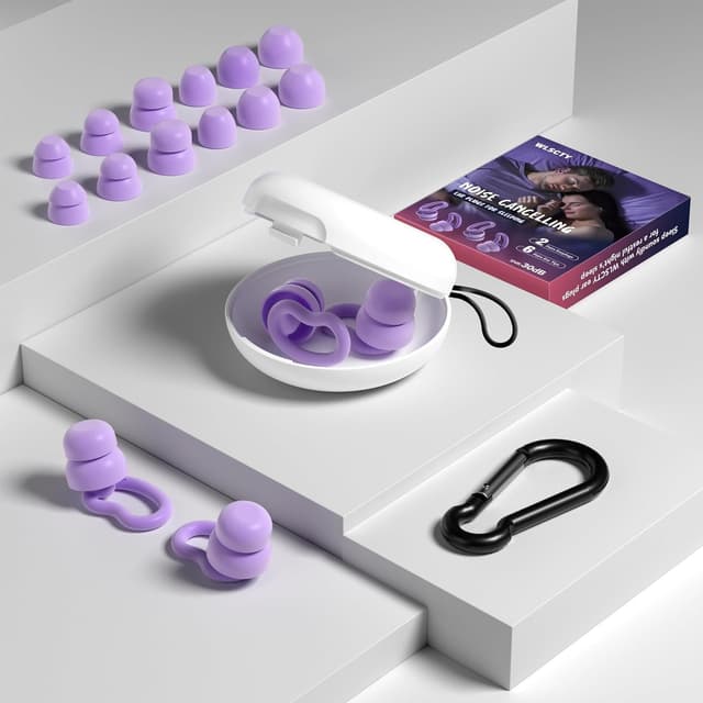 Thumbnail 6 de Weiche Silikon-Ohrstöpsel zum Schlafen für Seitenschläfer – 6 Größen S/M/L, 2 Paar Ohrflügel gegen Schnarchen