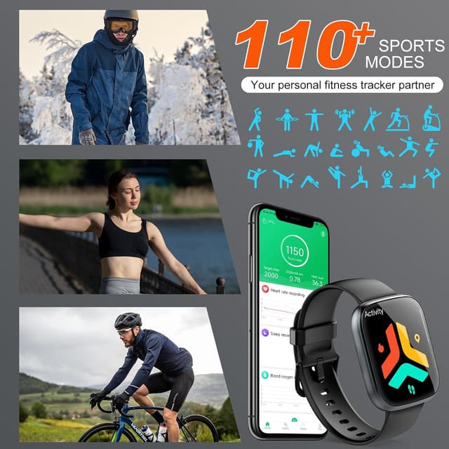 Detalle de Puqo Smart Watch 1.95" fitness tracker