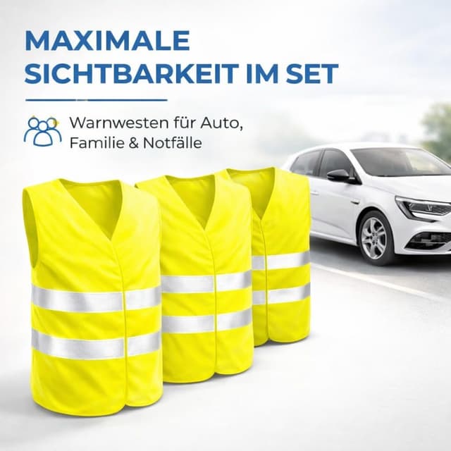 Detalle 2 de autogadget Warnwesten Gelb 4er-Set ISO20471
