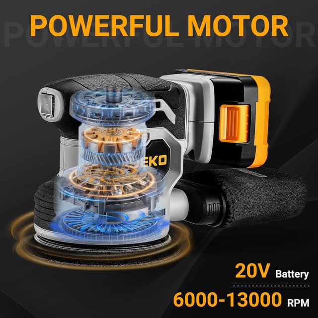 Detalle de DEKOPRO 20V Cordless Random Orbital Sander