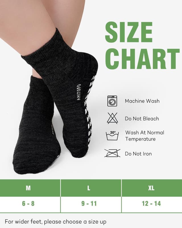 Detalle de ZFSOCK Diabetic Socks for Women – Bamboo ankle socks with non-slip grip and extra-wide top
