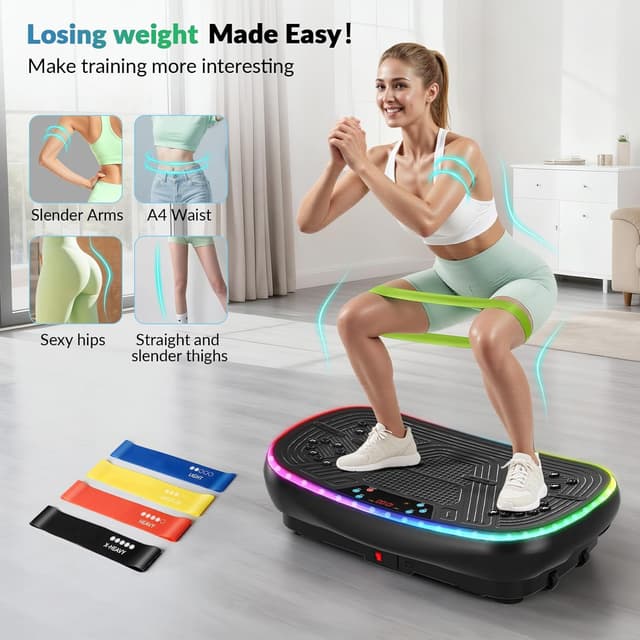Detalle de EvoSpark 2026 Upgrade 2D&4D Vibration Plate (3 motors, adjustable handles)