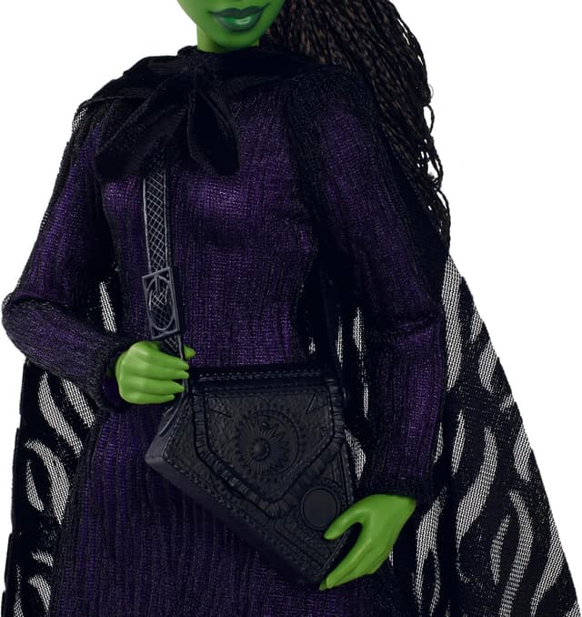 Detalle 2 de Mattel Wicked Elphaba Muñeca articulada con accesorios 🎬