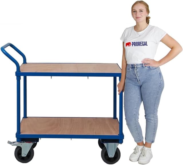 Thumbnail 2 de PROREGAL Tischwagen Transportwagen 400 kg Lichtblau