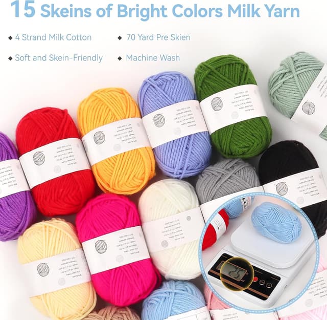 Thumbnail 3 de Reessy Crochet Kit for Beginners with 15×25g yarn